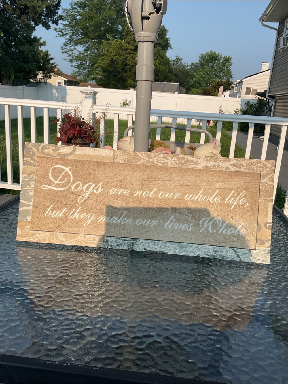 Decorative 'Dogs Are Not Our Whole Life' Wall Sign - Beige